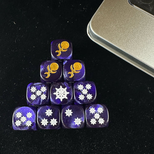 Acrylic D6 Dice – Hedonites Swirl – alternate product view