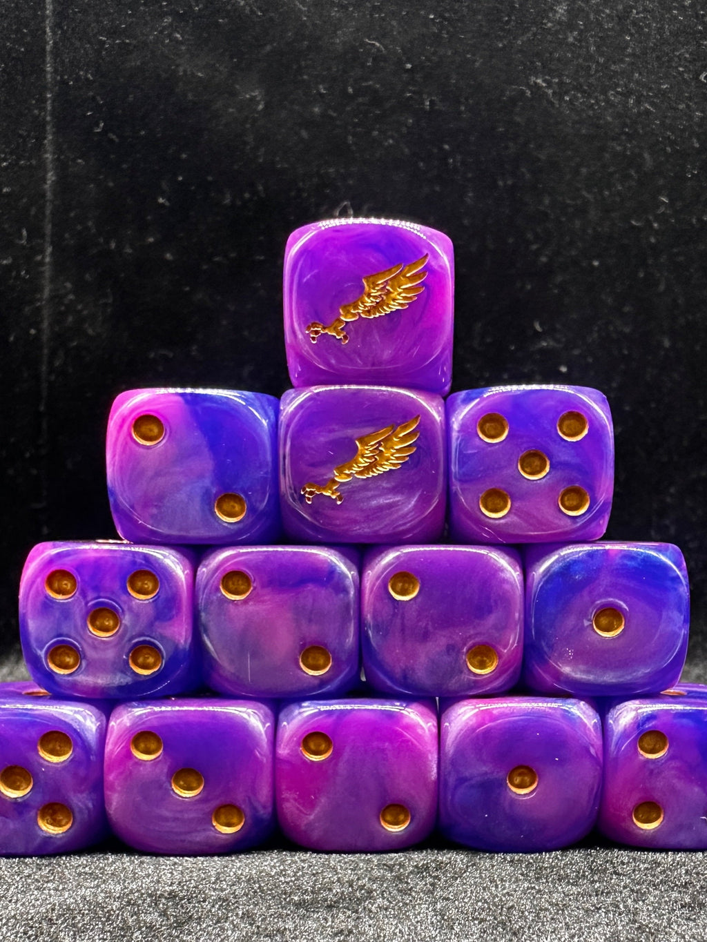 Acrylic D6 Dice – Imperial Aquila – alternate product view
