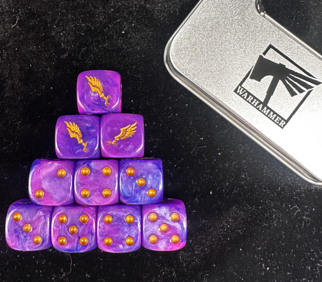 Acrylic D6 Dice – Imperial Aquila – alternate product view