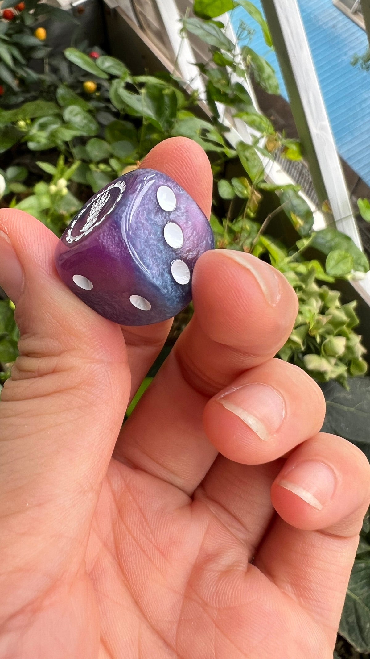 Acrylic D6 Dice – Iron Hands – alternate product view