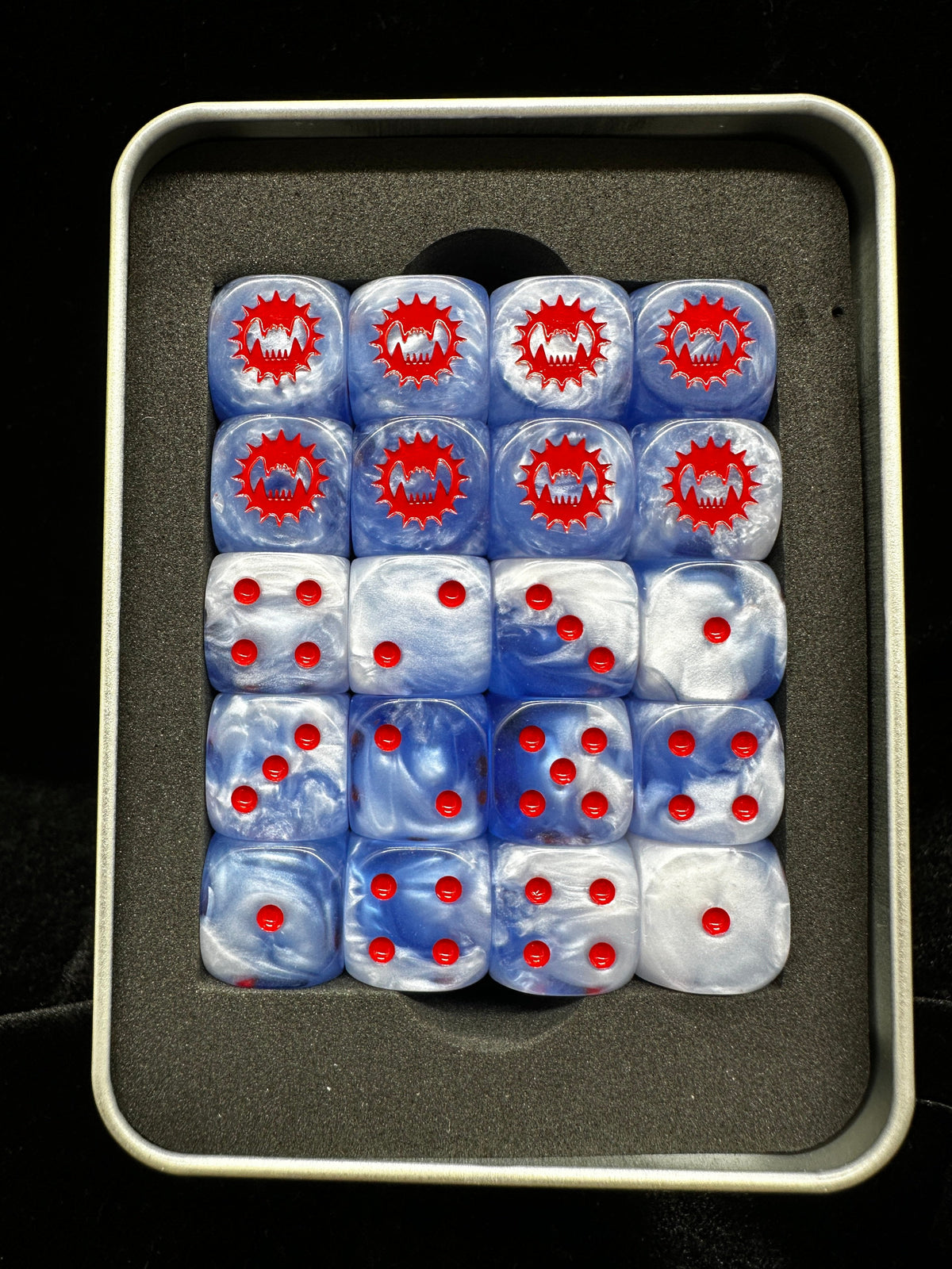 Acrylic D6 Dice – Khorne Swirl – alternate product view