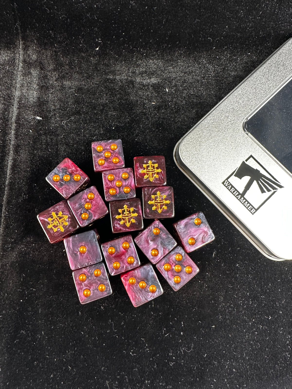 Acrylic D6 Dice – Knight Swirl – alternate product view
