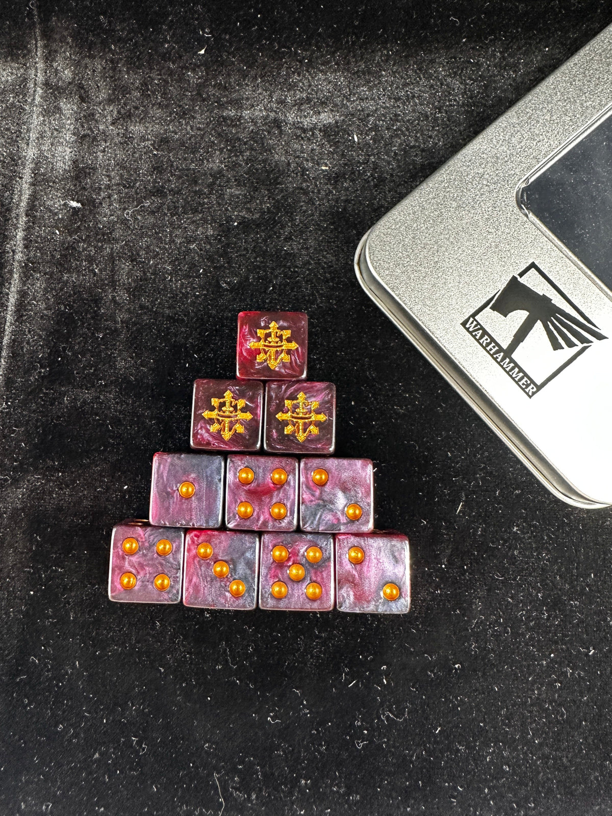 Acrylic D6 Dice – Knight Swirl – alternate product view