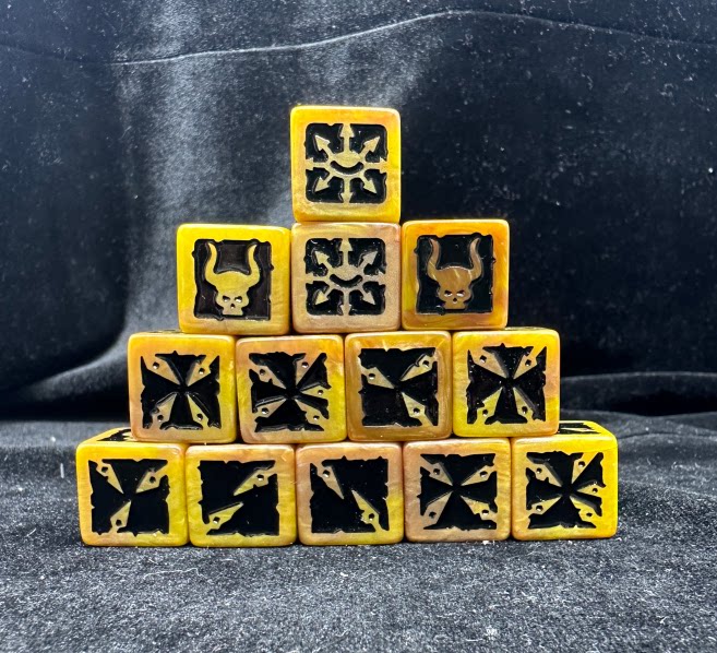 Acrylic D6 Dice – Legion Chaos – alternate product view