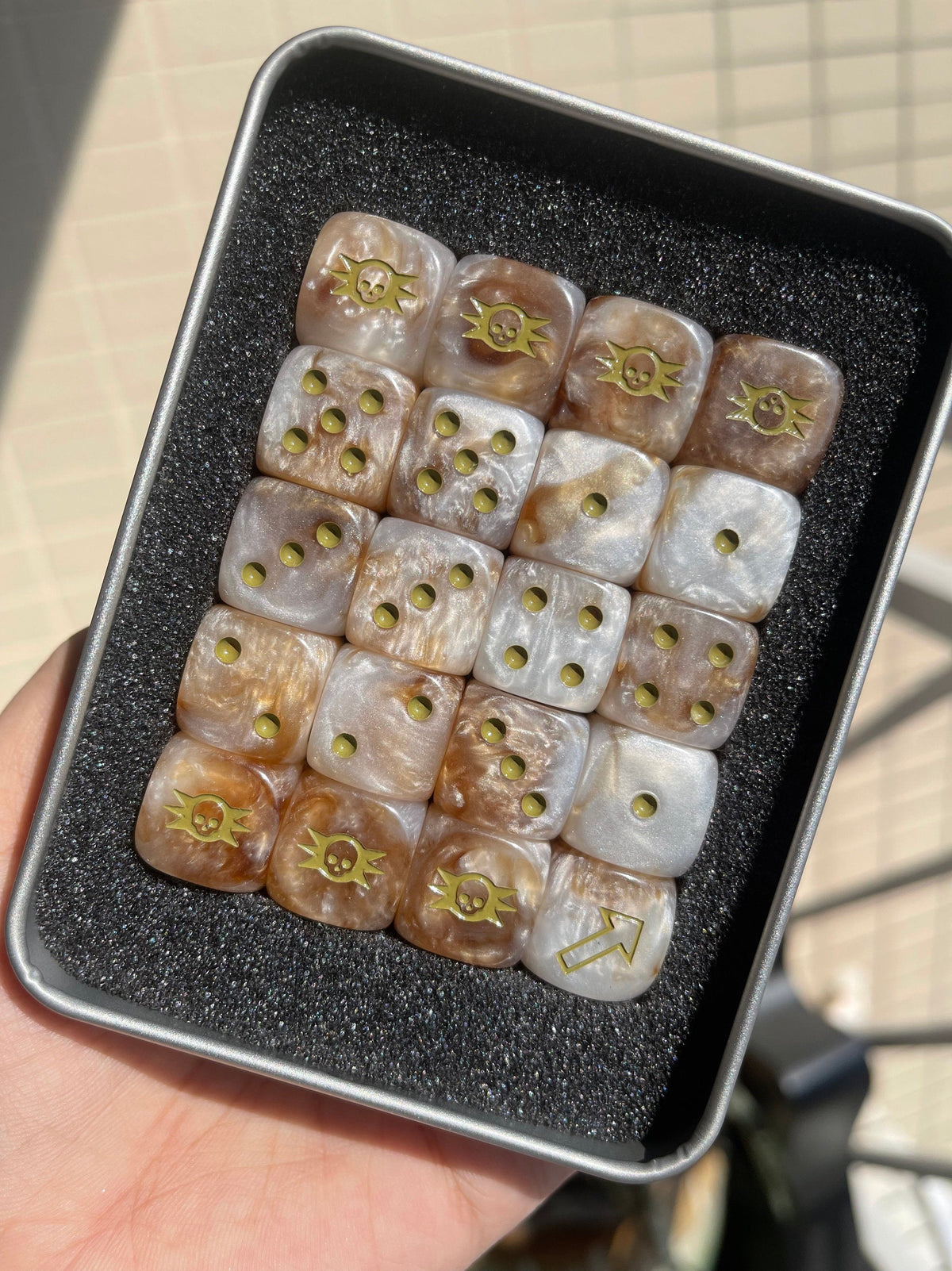 Acrylic D6 Dice – Legion Ivory – alternate product view