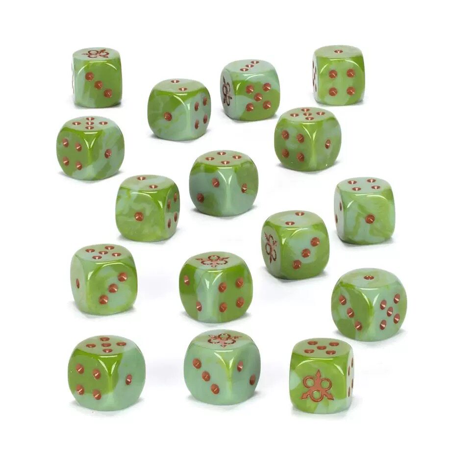 Acrylic D6 Dice – Maggot Bright