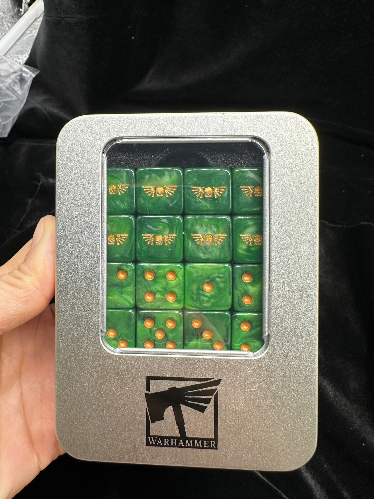 Acrylic D6 Dice – Marines Pearlescent – alternate product view