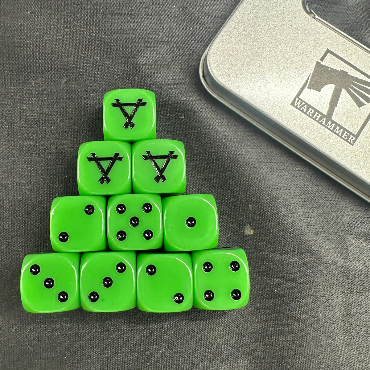 Acrylic D6 Dice Set – 40k Skaven – Warhammer 1 – alternate product view