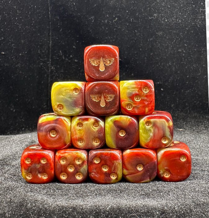 Acrylic D6 Dice Set – Angels Marble
