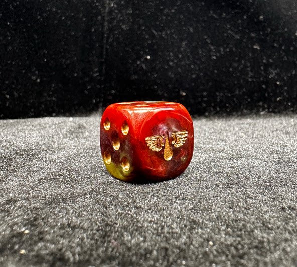 Acrylic D6 Dice Set – Angels Marble – alternate product view