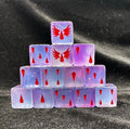 Acrylic D6 Dice Set – Angels Pearlescent
