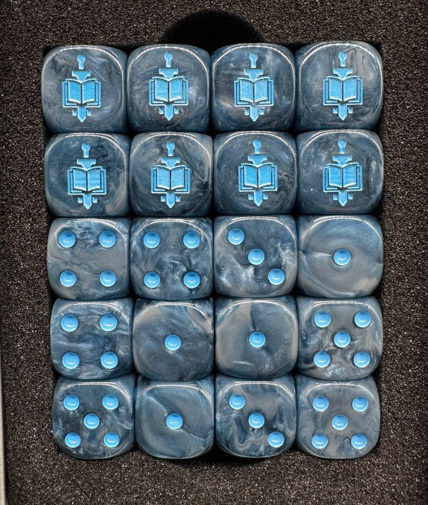 Acrylic D6 Dice Set – Aos Pearlescent – alternate product view