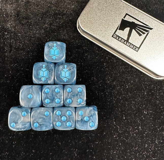 Acrylic D6 Dice Set – Aos Pearlescent – alternate product view