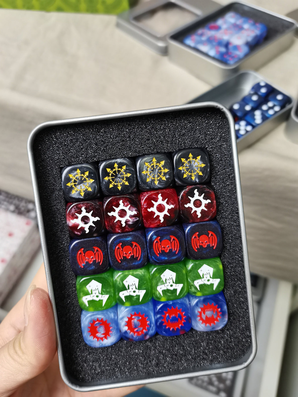 Acrylic D6 Dice Set – Chaos Gods