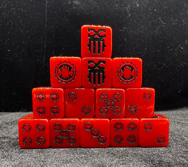 Acrylic D6 Dice Set – Eaters Blood – alternate product view