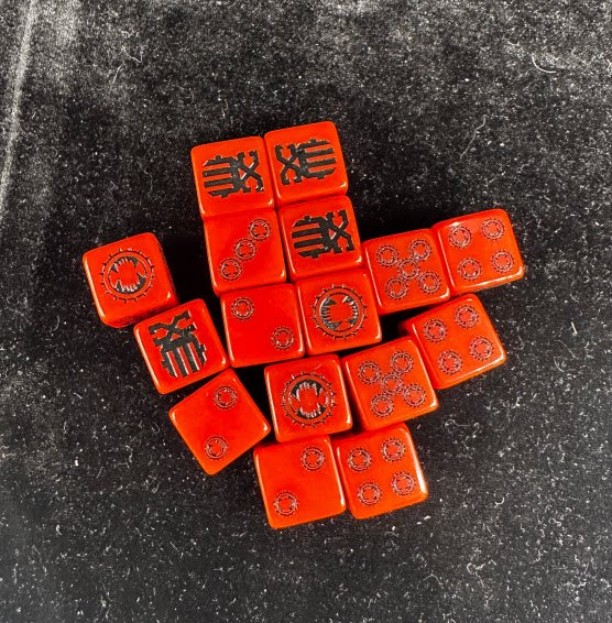 Acrylic D6 Dice Set – Eaters Blood – alternate product view