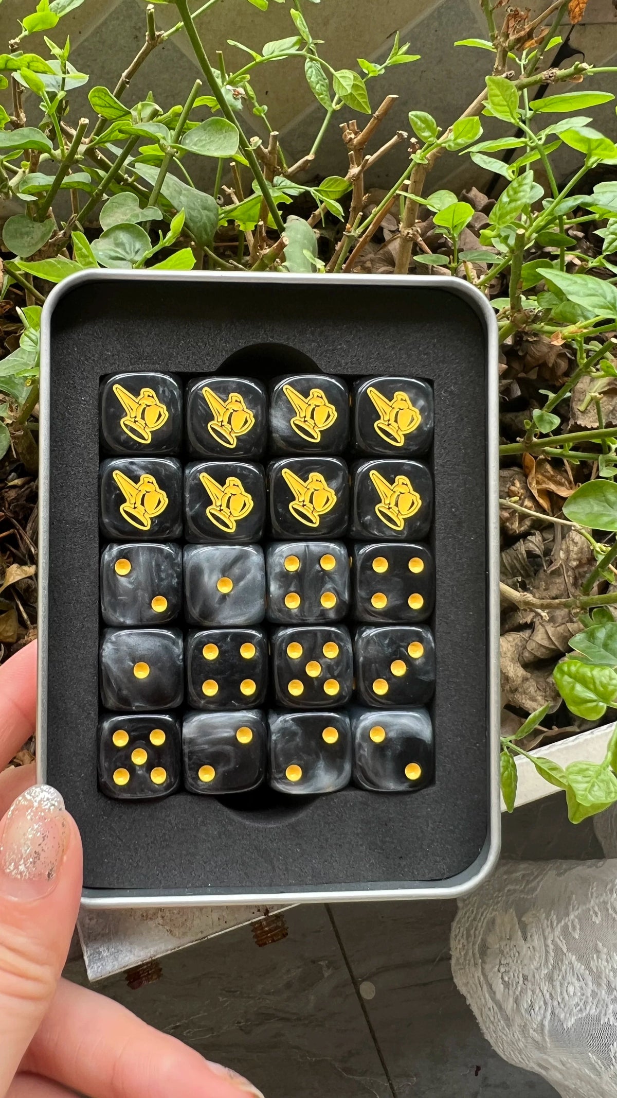 Acrylic D6 Dice Set – Empire Pearl – Discontinued consignment Warhammer 40K aos HH board game dice running team dice