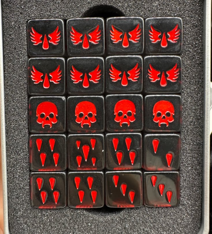 Acrylic D6 Dice Set – Grey Pearlescent – alternate product view