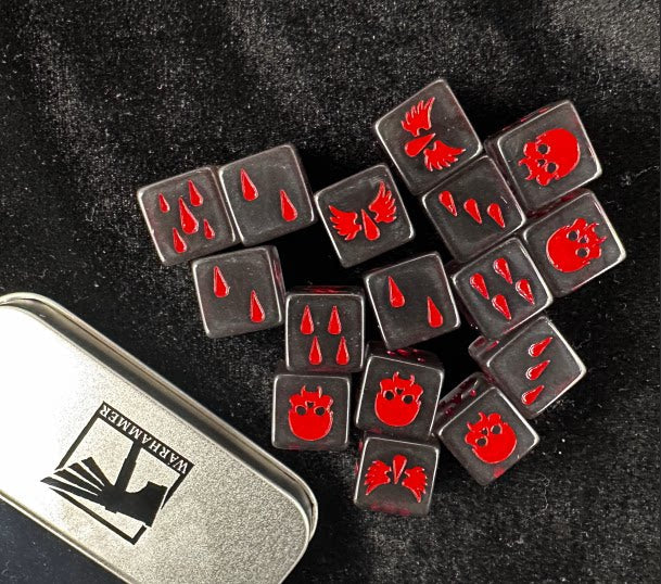 Acrylic D6 Dice Set – Grey Pearlescent – alternate product view