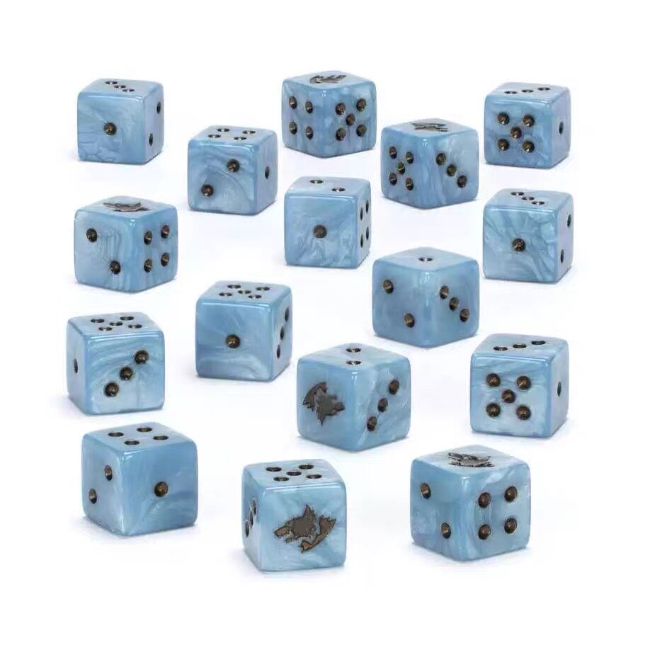 Acrylic D6 Dice Set – Ice Pearl