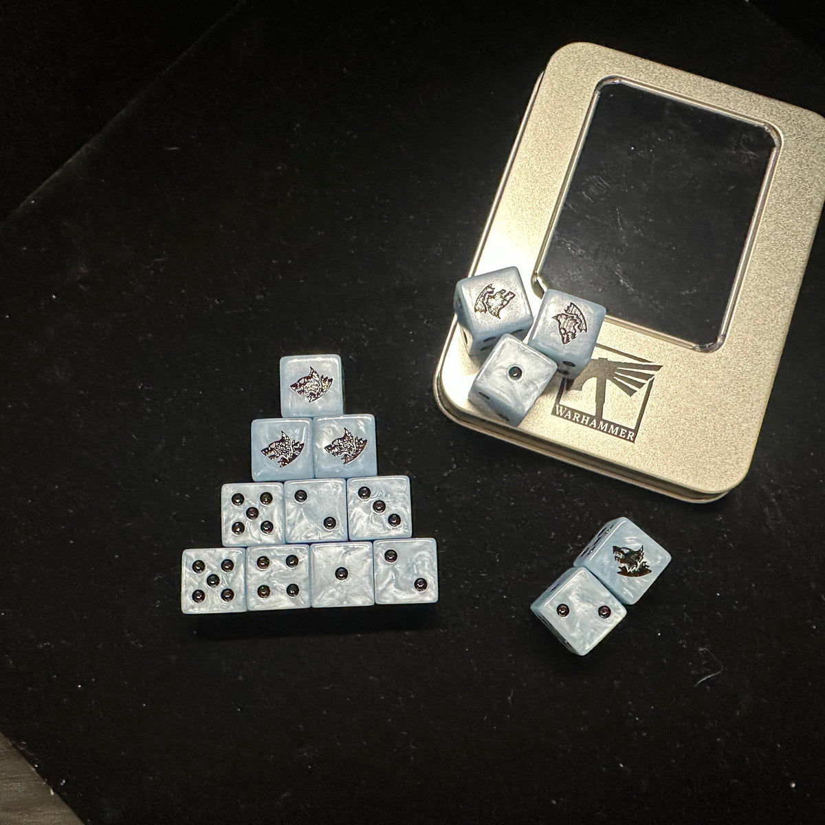 Acrylic D6 Dice Set – Ice Pearl – alternate product view