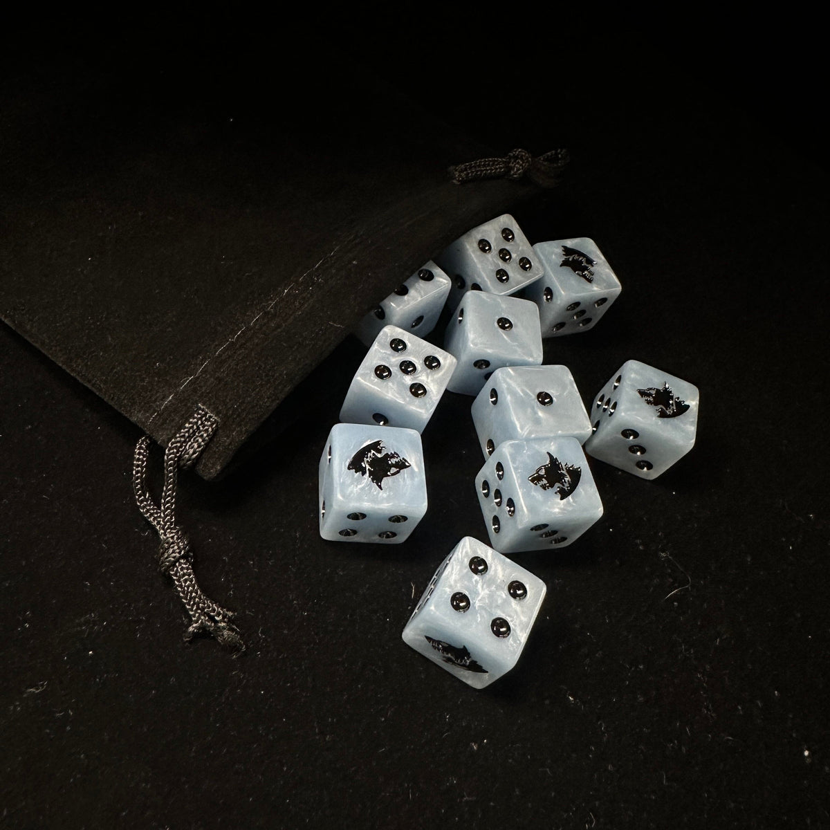 Acrylic D6 Dice Set – Ice Pearl – alternate product view