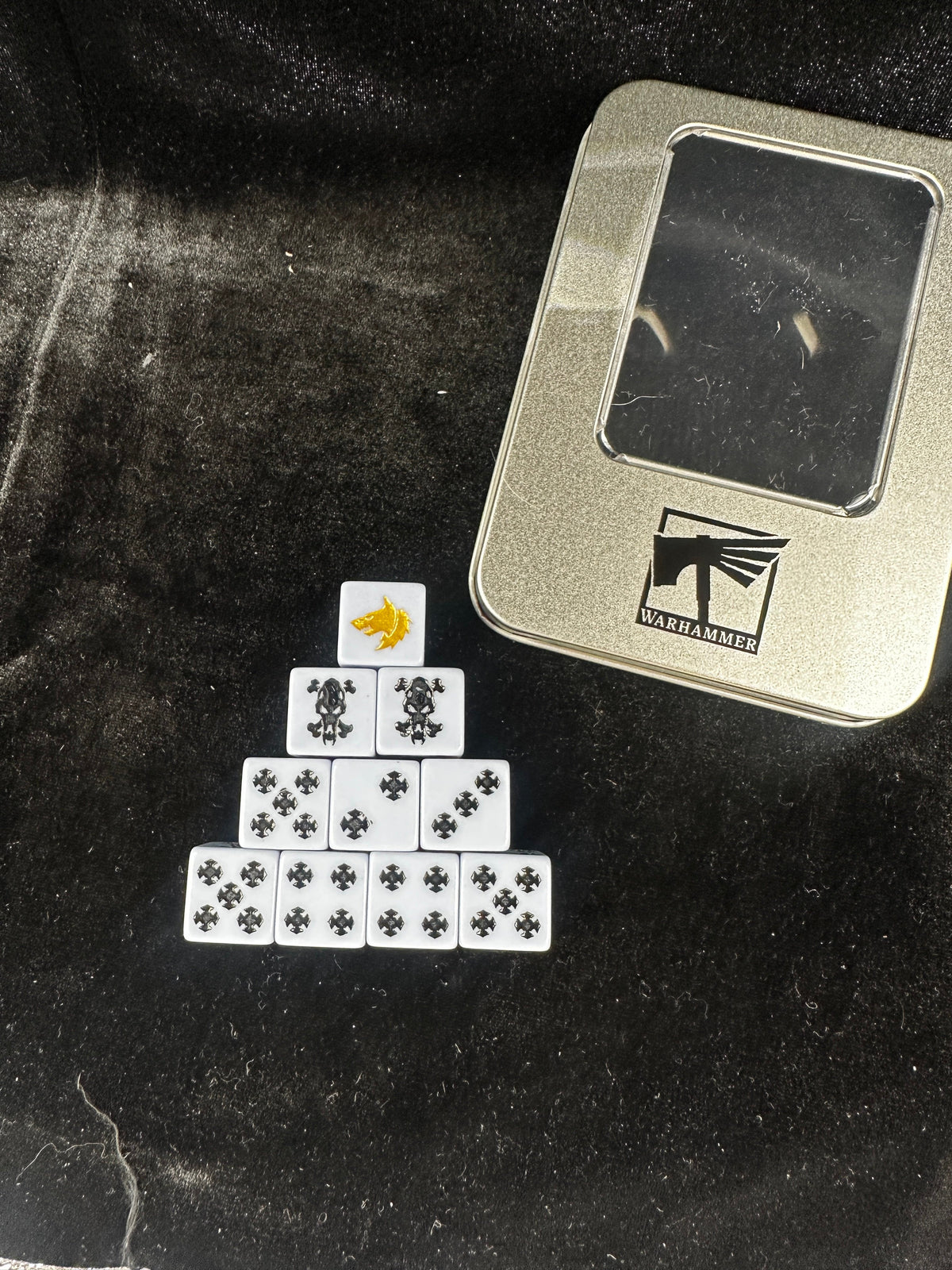 Acrylic D6 Dice Set – Iron Cross – alternate product view