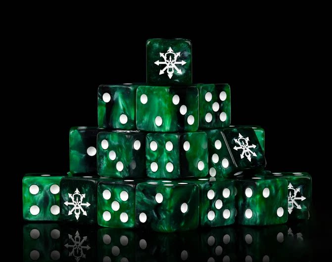 Acrylic D6 Dice Set – Knight Chaos