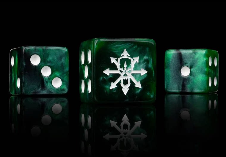 Acrylic D6 Dice Set – Knight Chaos – alternate product view