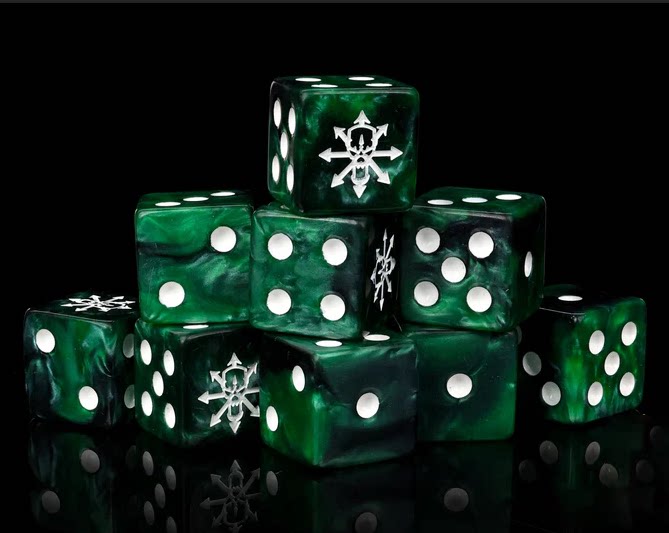 Acrylic D6 Dice Set – Knight Chaos – alternate product view