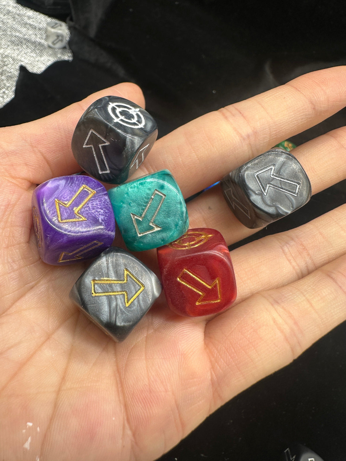 Acrylic D6 Dice Set – Mixed Color – alternate product view