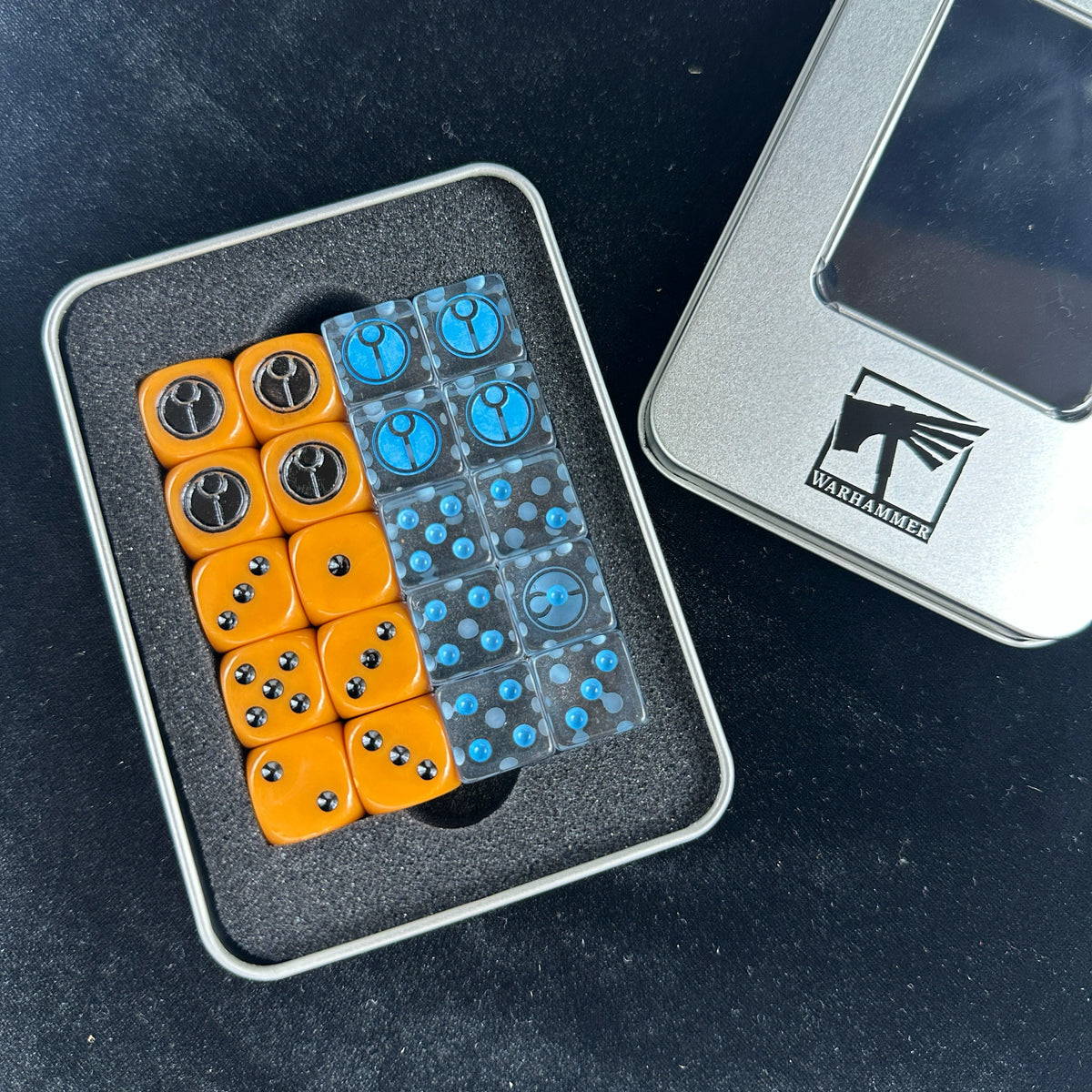 Acrylic D6 Dice Set – Pearlescent Mixed – alternate product view