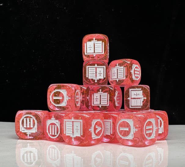 Acrylic D6 Dice Set – Sororitas Pearlescent