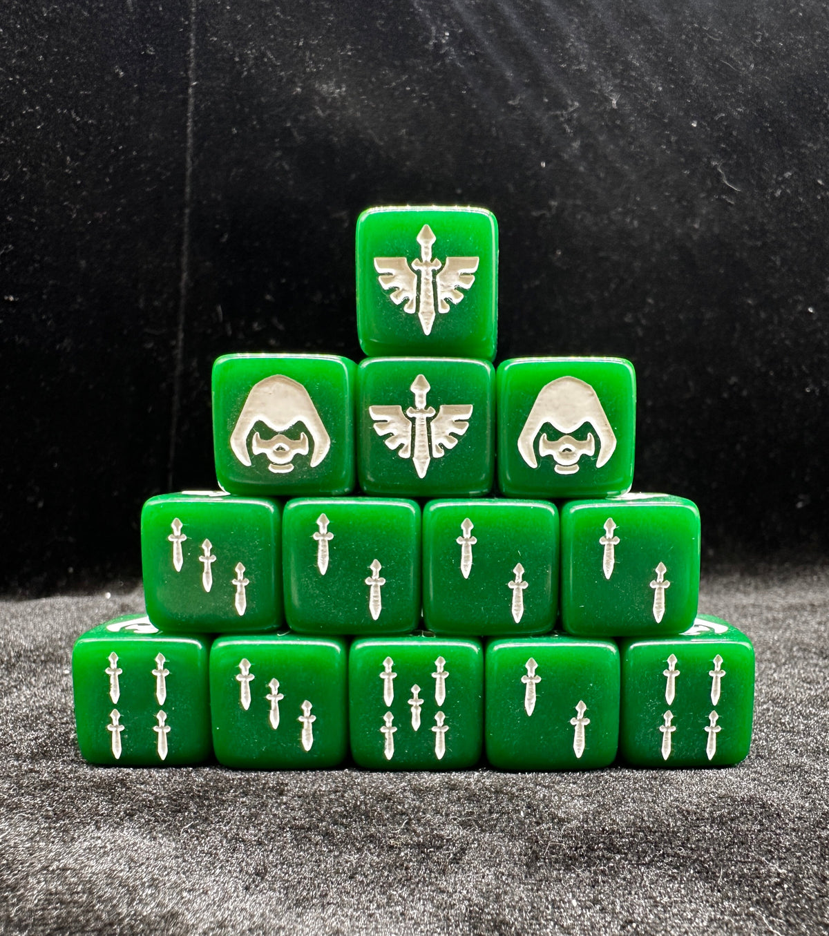Acrylic D6 Dice Set – Sword Dagger