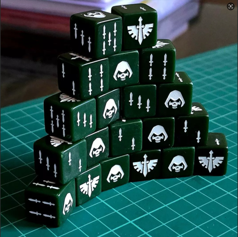 Acrylic D6 Dice Set – Sword Dagger – alternate product view