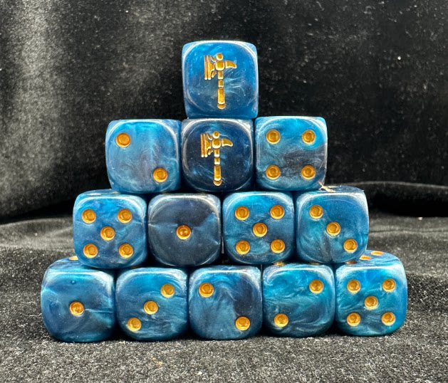 Acrylic D6 Dice Set – Wolves Pearl