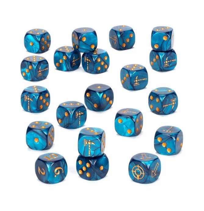 Acrylic D6 Dice Set – Wolves Pearl – alternate product view