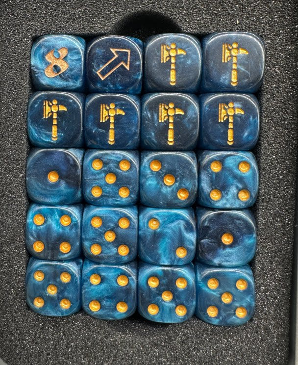 Acrylic D6 Dice Set – Wolves Pearl – alternate product view