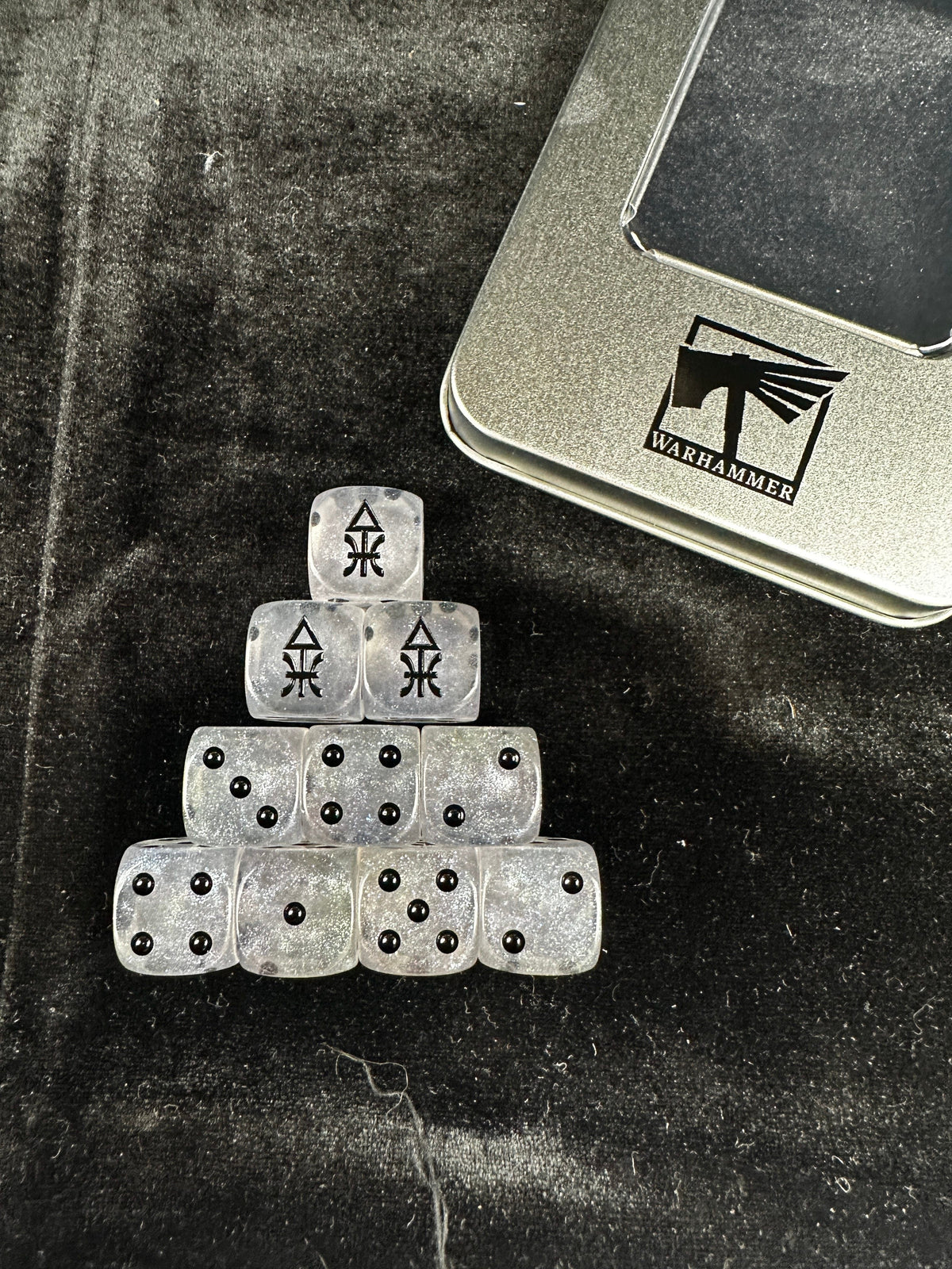 Acrylic D6 Dice – Shifting Crystal – alternate product view