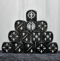 Acrylic D6 Dice – Sisters Battle – Warhammer 40K Sisters of Battle Acrylic D6 Dice Set of 10 — Pyramid Stack on White
