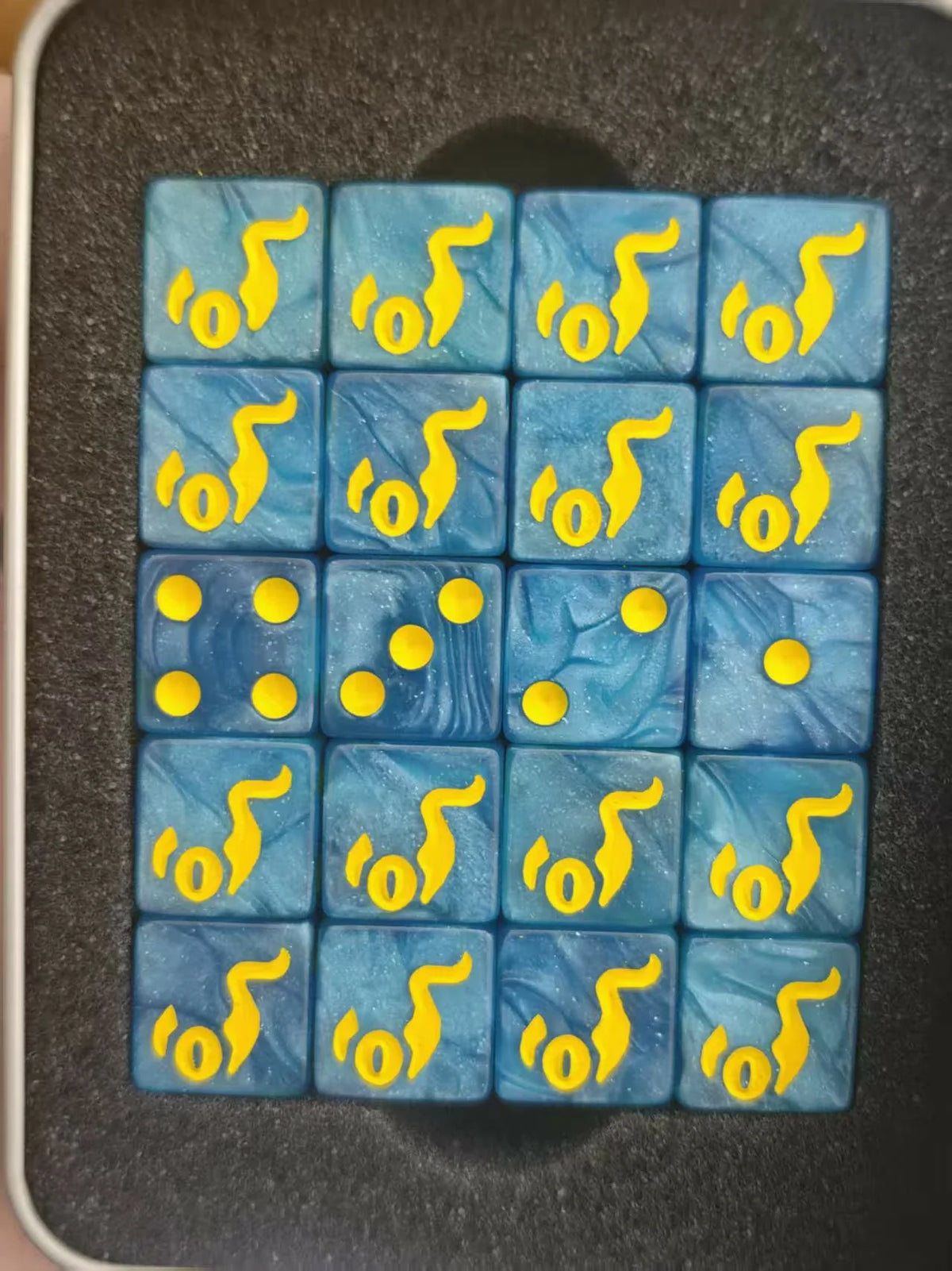 Acrylic D6 Dice – Starry Swirl