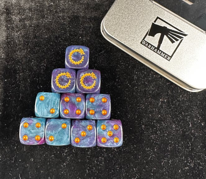 Acrylic D6 Dice – Swirl Pearl – alternate product view