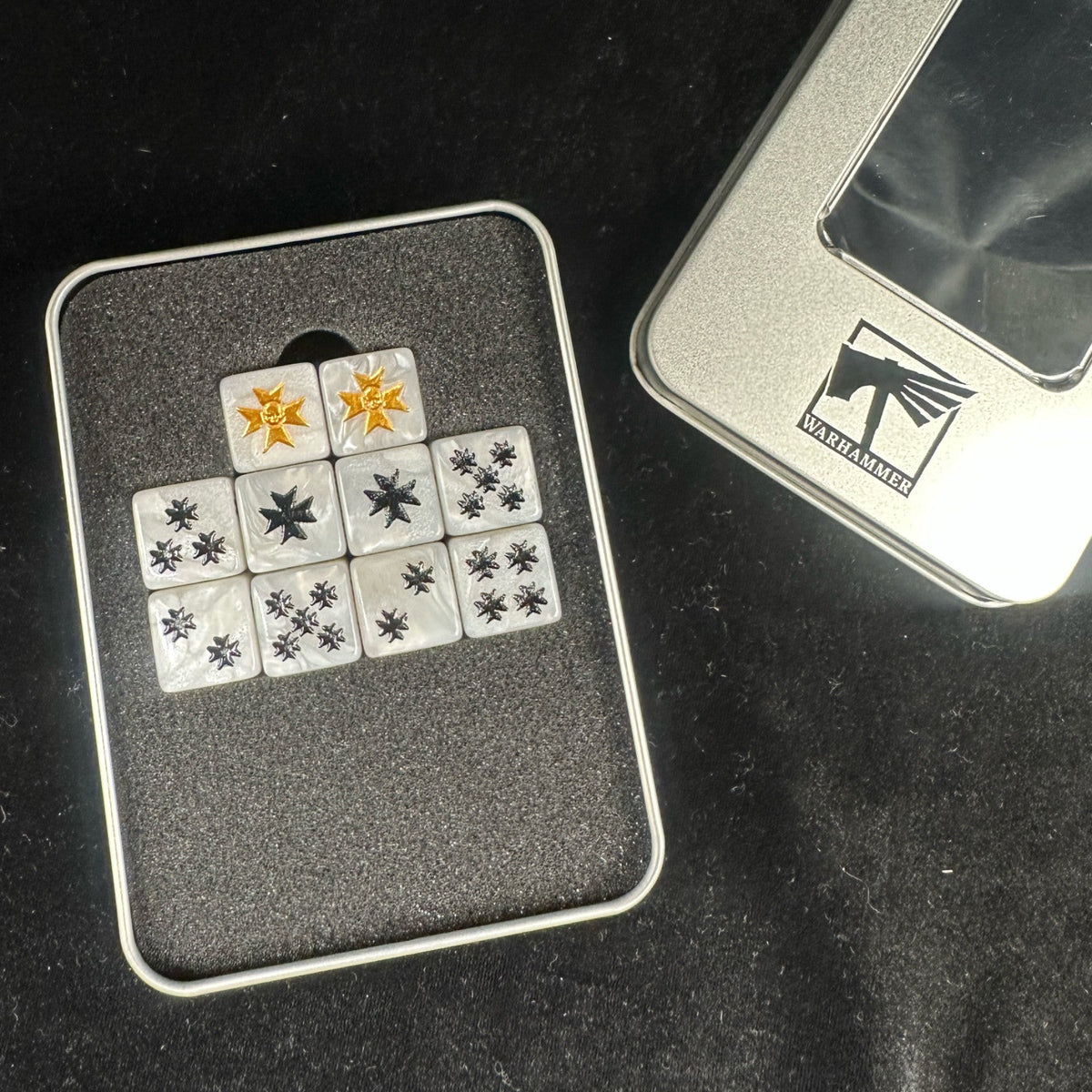 Acrylic D6 Dice – Templar Pearlescent – alternate product view