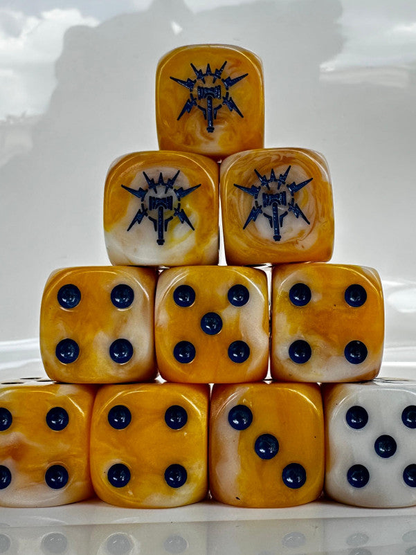 Acrylic D6 Dice – Weapon Swirl