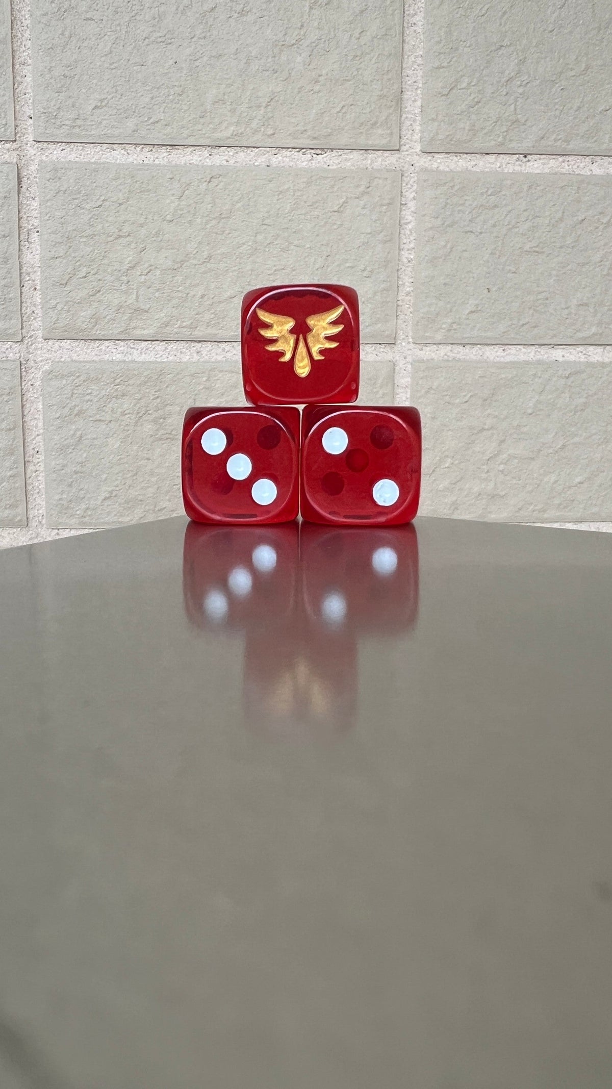 Acrylic D6 Dice – White Pips – alternate product view