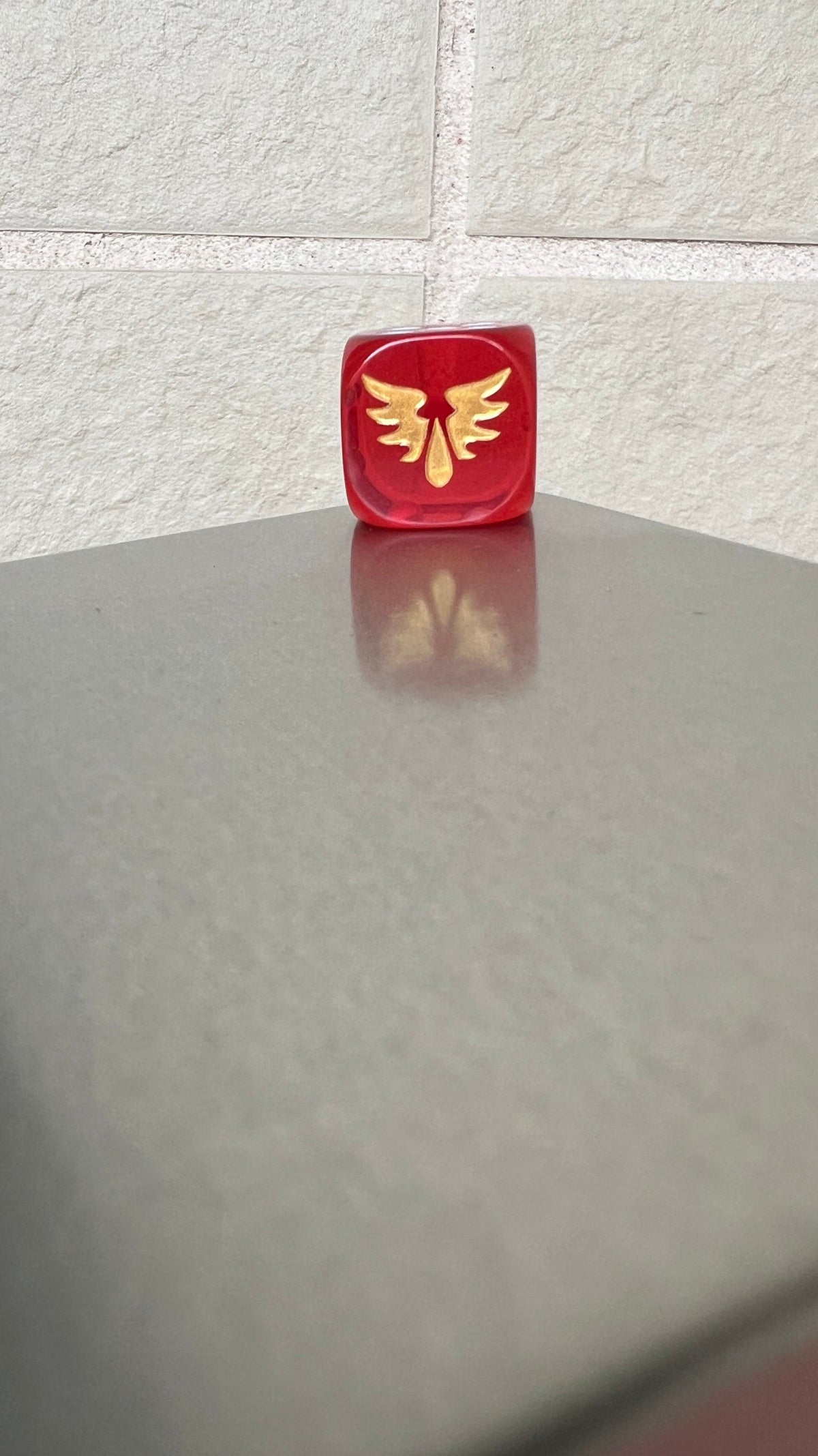 Acrylic D6 Dice – White Pips – alternate product view