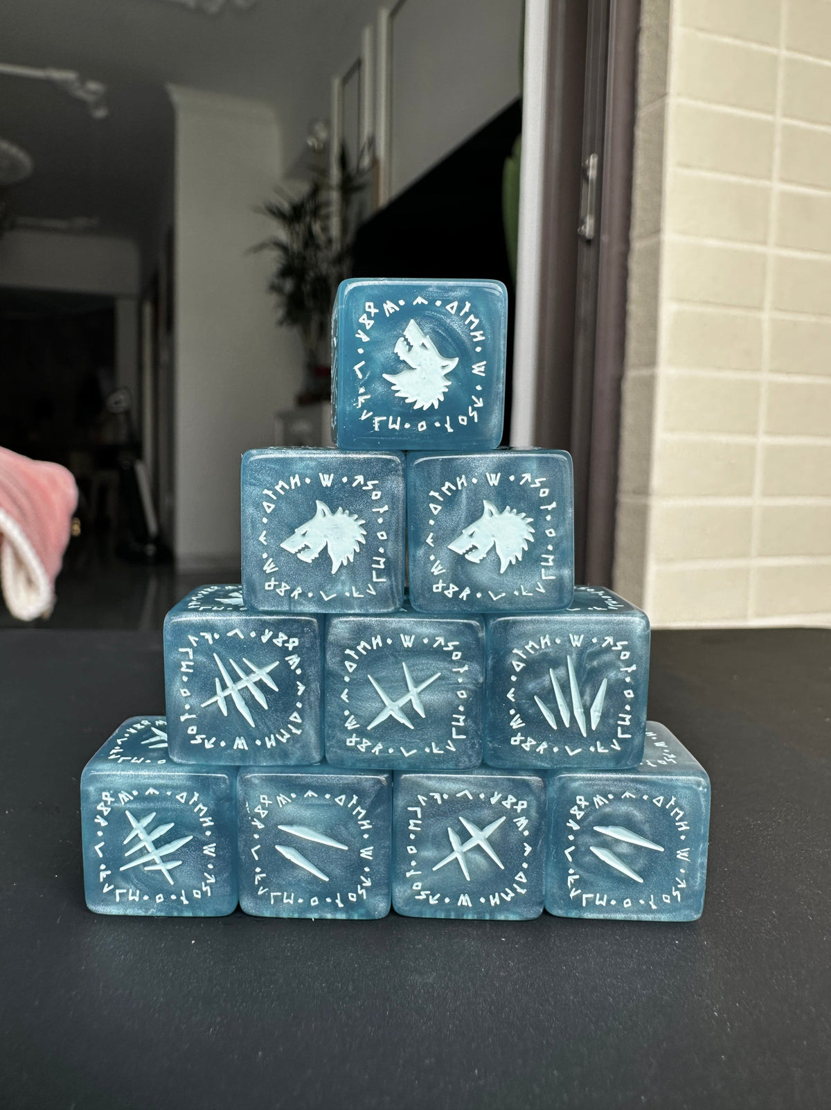 Acrylic RPG Dice – Warhammer40k Space – alternate product view