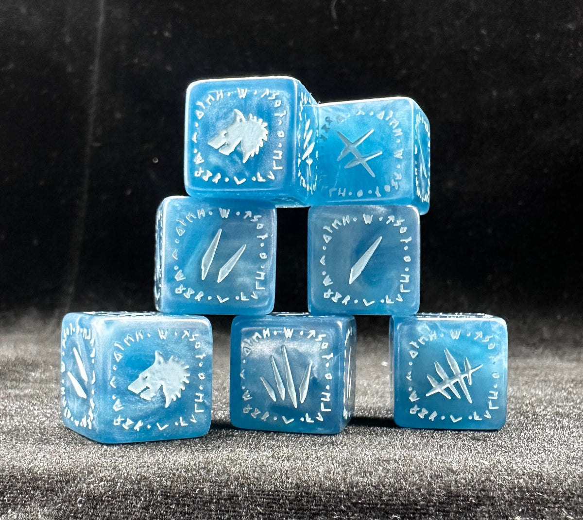 Acrylic RPG Dice – Warhammer40k Space – alternate product view