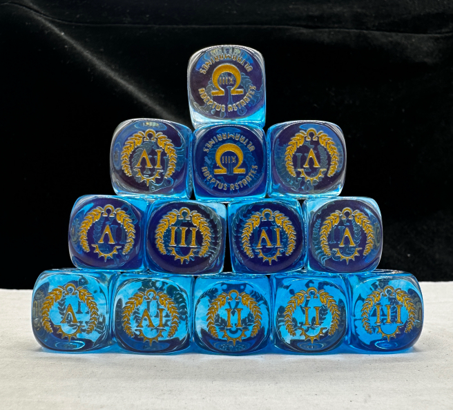 Acrylic RPG Dice – Warhammer40k Used – alternate product view