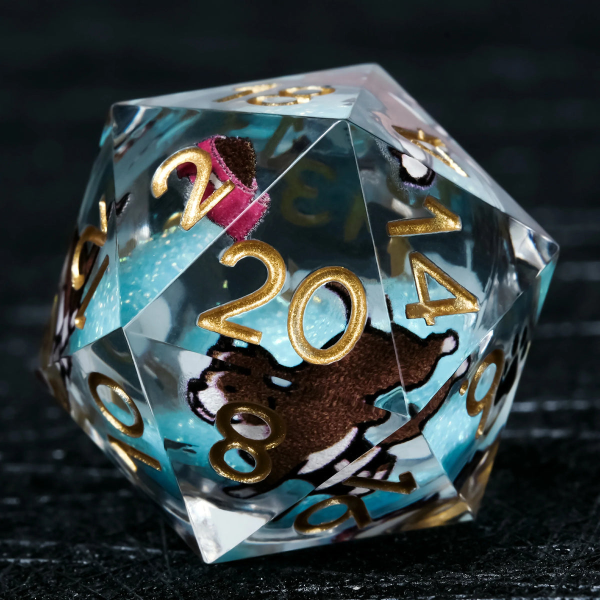 American Pit Liquid Core Dice Set – Gold Numbers – alternate product view